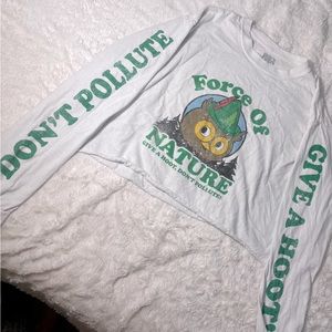 Force of Nature Long Sleeve Cropped T-Shirt